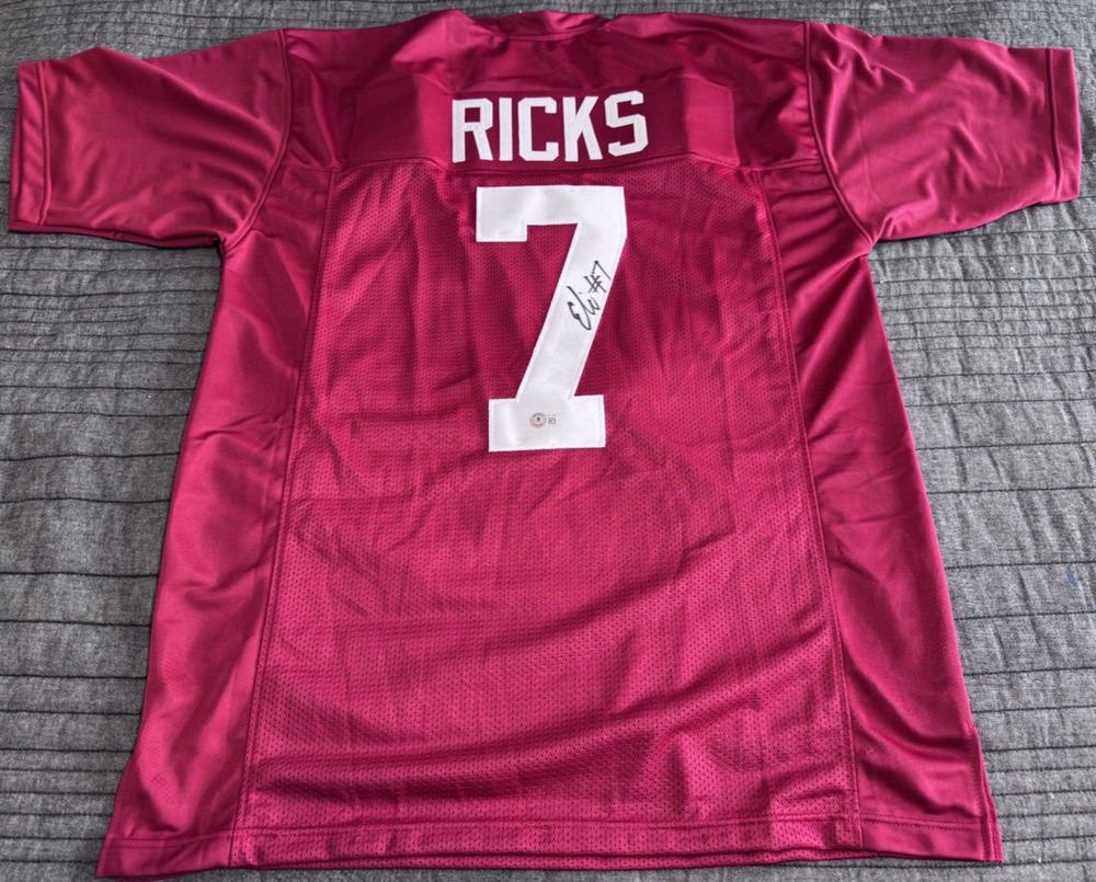 Autographed Jersey Alabama Crimson Tide Eli Ricks NCAA Signed Custom BOA COA NFL